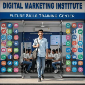 a student come out from digital marketing institute